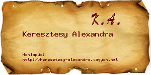 Keresztesy Alexandra névjegykártya
