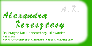 alexandra keresztesy business card